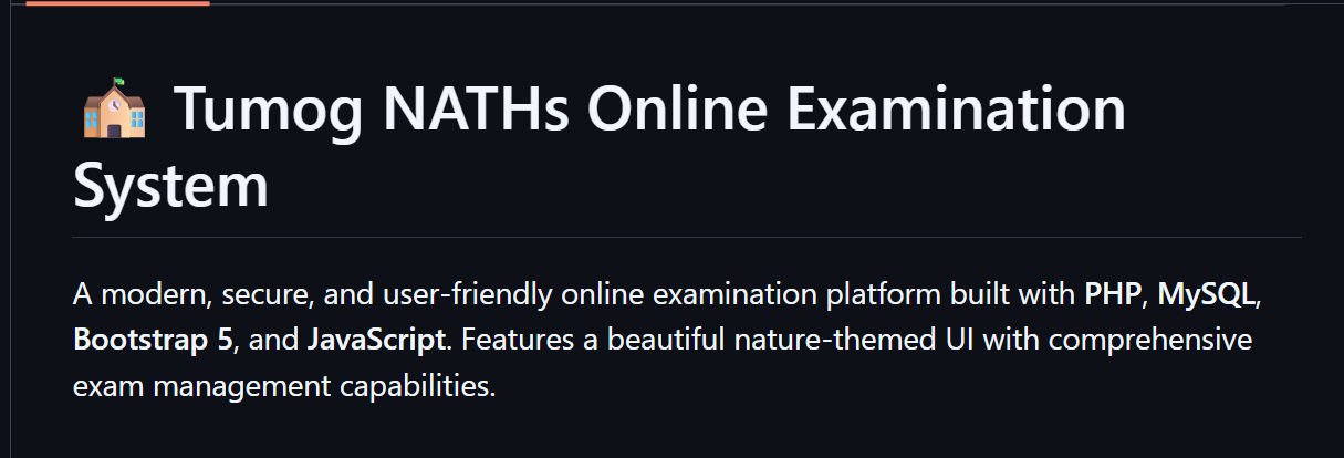 Tumog NATHs Online Examination System