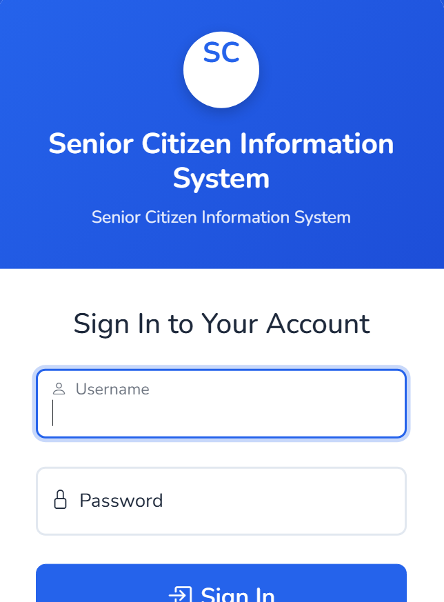 Senior Citizen Information System