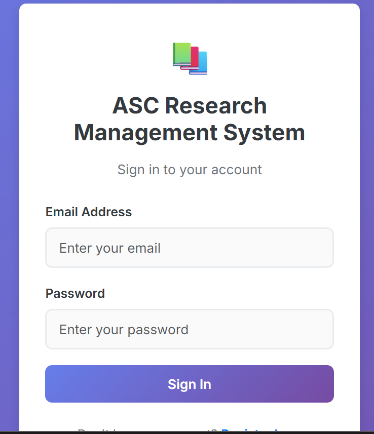 ASC Research Management System